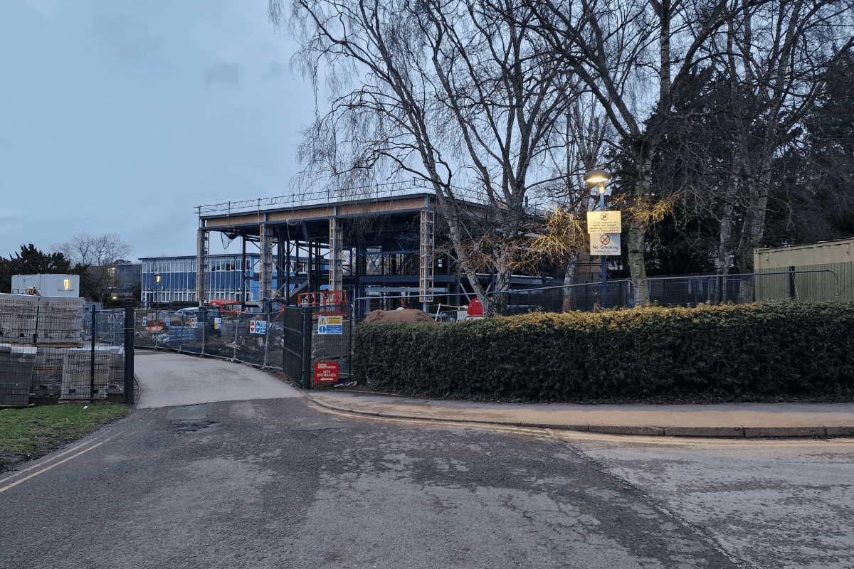 Steel Frame Complete at School Site